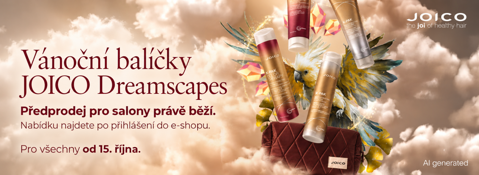 Předprodej vánočních balíčků JOICO- banner HO